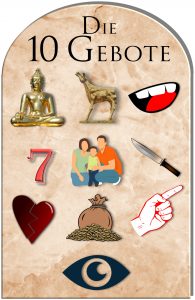 Die 10 Gebote Symbole